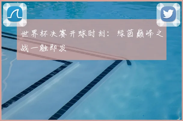 世界杯决赛开球时刻:绿茵巅峰之战一触即发